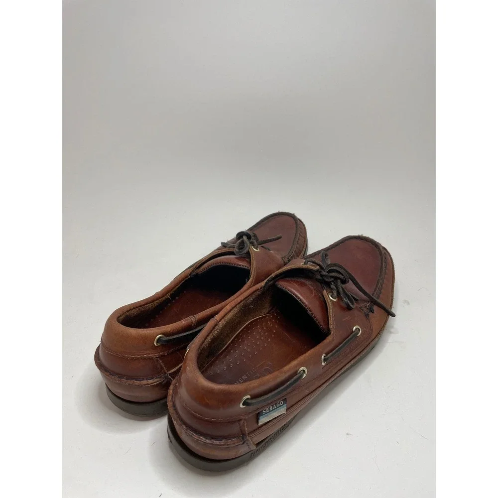 Sebago Mens Boat Shoes 8.5 Brown Docksides Leather Classic Loafers